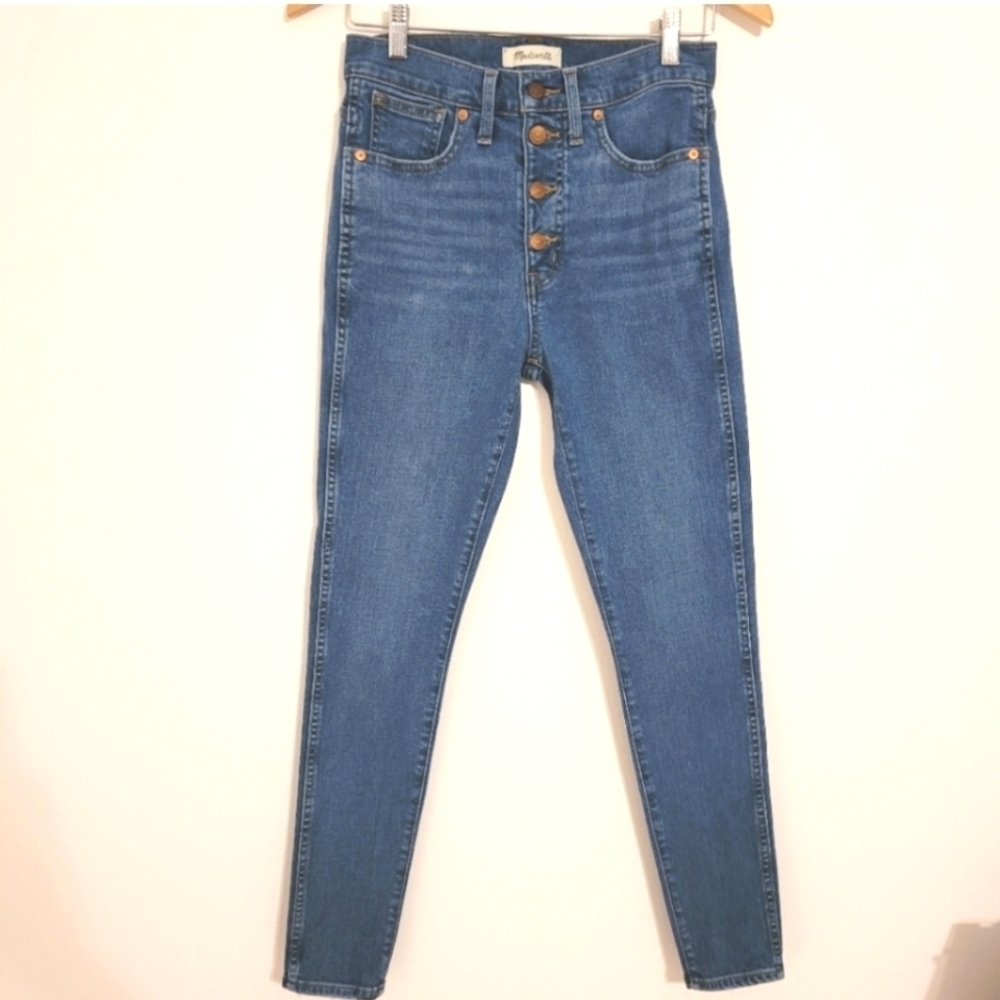 Madewell 10" high-rise skinny jeans button fly size 27
